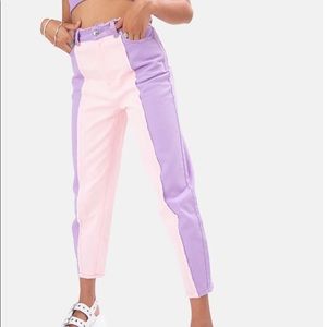 Adika cranberry block jeans